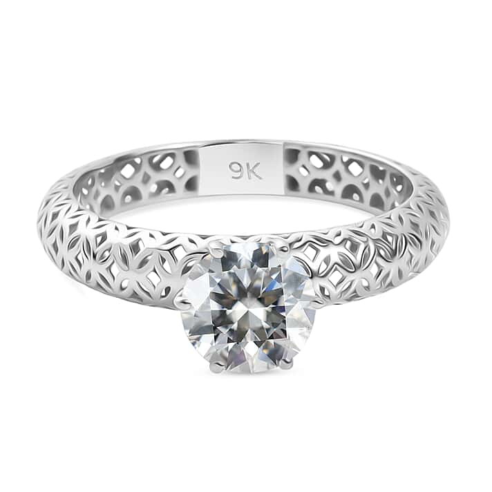 LUXURIANT 1 Ct. Lab Grown Diamond Solitaire Ring in 9K White Gold SGL Certified (SI-GH)
