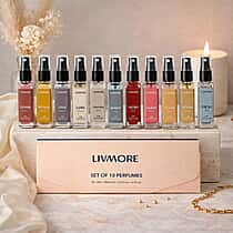 LIVMORE Set of 10 Unisex Perfumes - 10 x 8ML