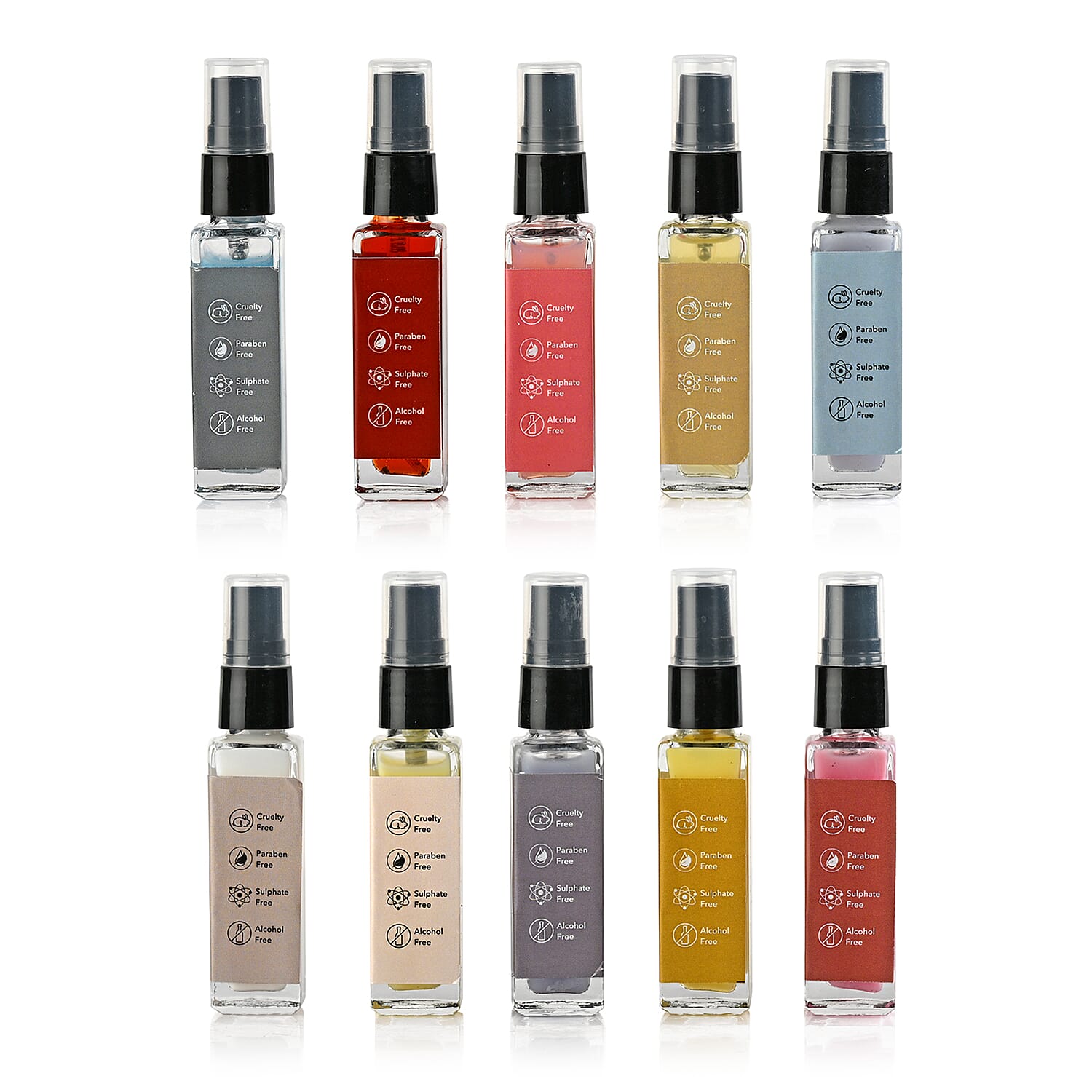 LIVMORE Set of 10  Unisex Perfumes  - 10 x 8ML