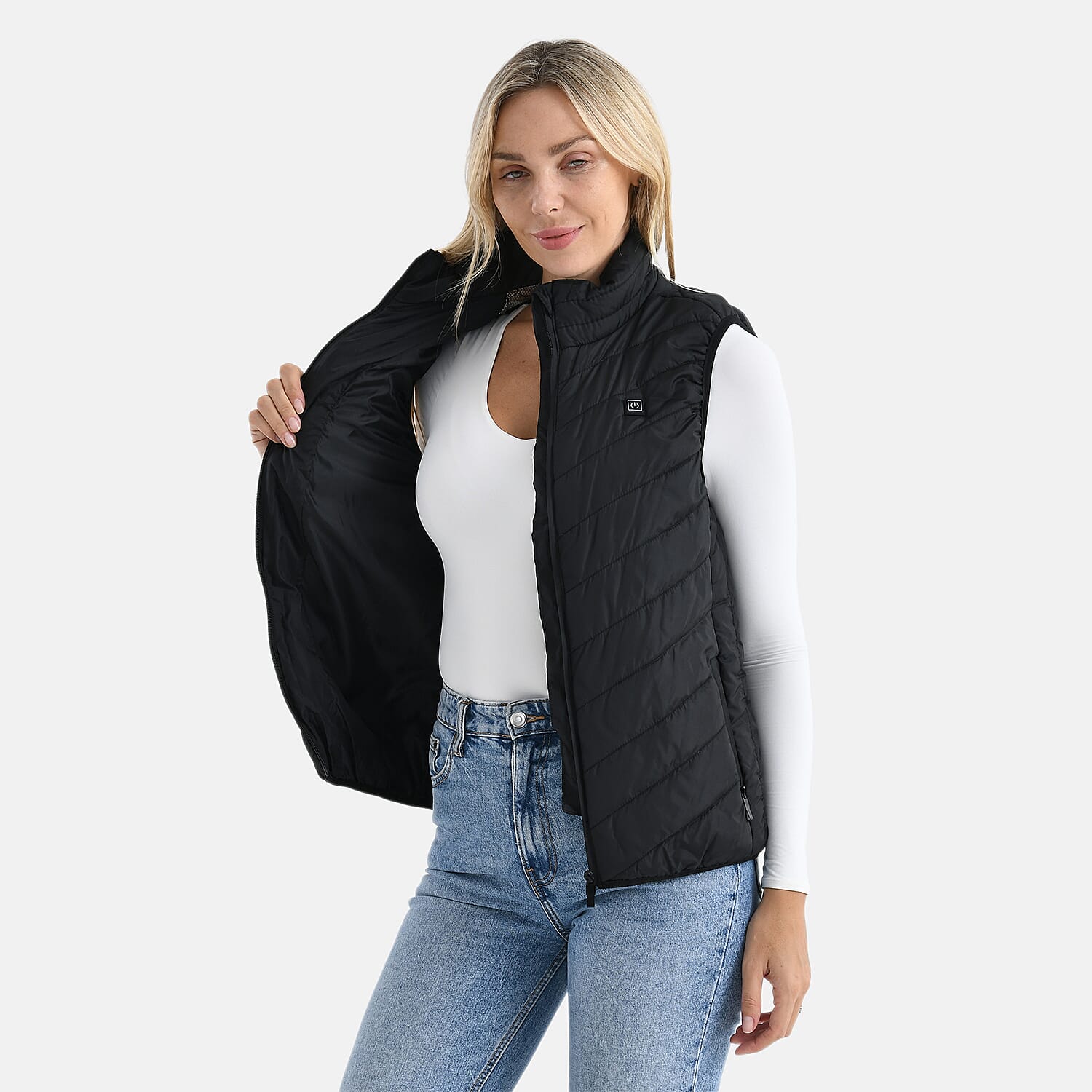 Valisserie Lightweight Heating Gilet with 4-Way Heating System (Size - S-M) - Black