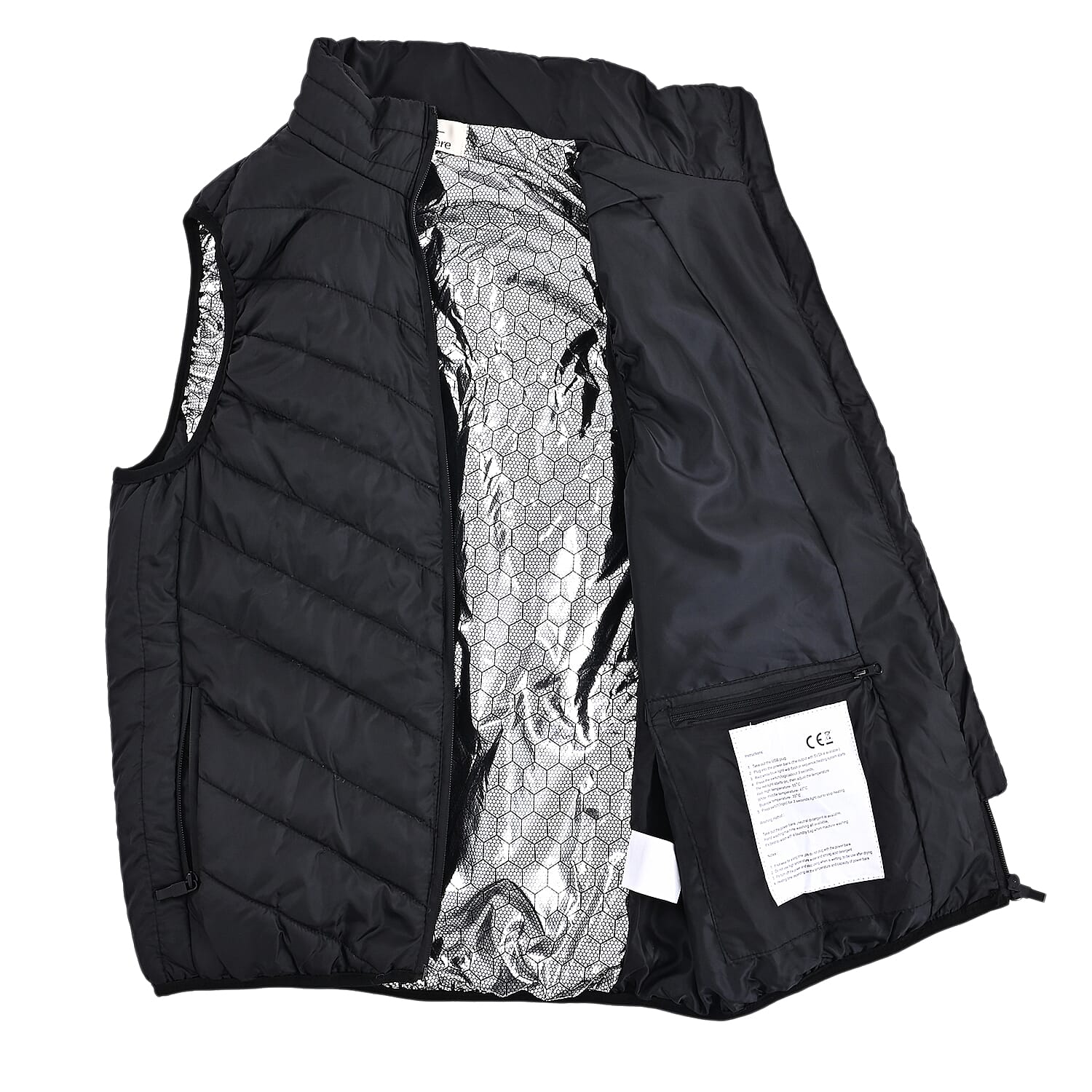 Valisserie Lightweight Heating Gilet with 4-Way Heating System (Size - S-M) - Black