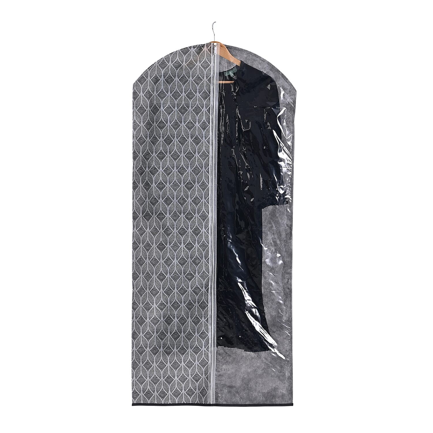 LIVMORE Set of 5 Hanging Garment Bags (135 x 65 cm) - Grey