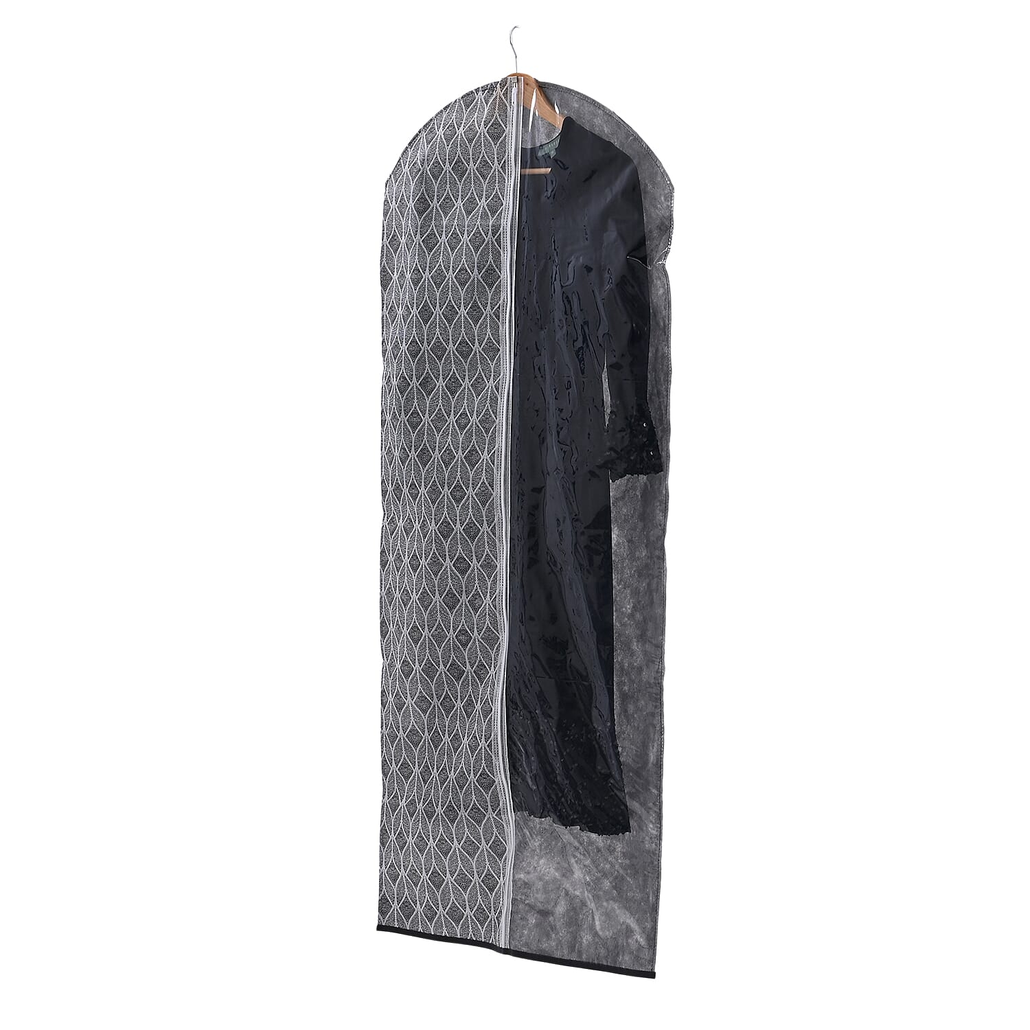 LIVMORE Set of 5 Hanging Garment Bags (135 x 65 cm) - Grey