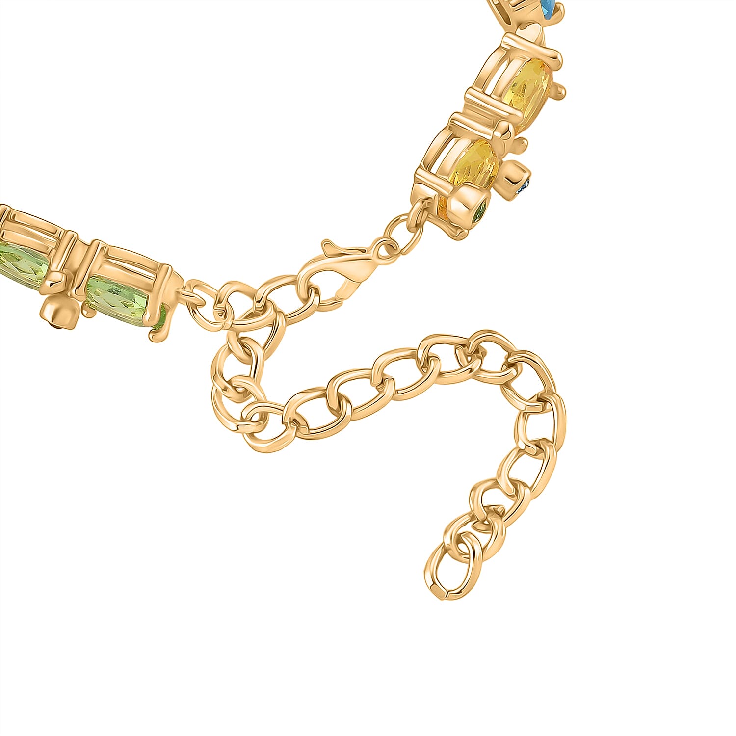 Austrian Multi Color Crystal Bracelet (Size - 6.25-2 Ext)