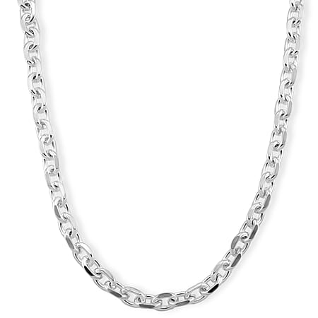 Designer Inspired - Oval Links Necklace (Size 24) with Lobster Clasp