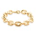 Designer Inspired - Oval Links Bracelet (Size - 8) with Lobster Clasp in Yellow Gold Plated