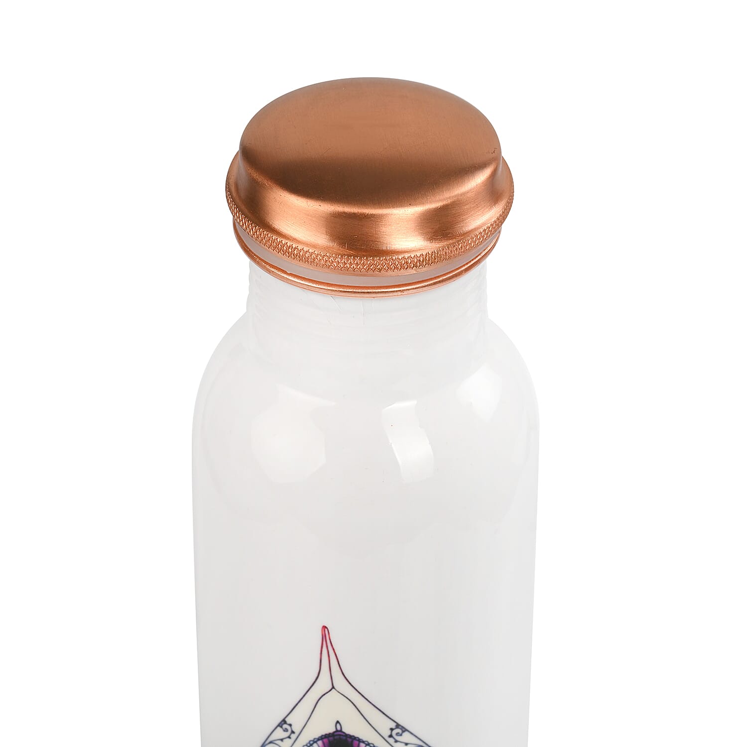 Bliss - Beyond Seven Chakra Copper Bottle Set - 32 Oz. White - Multi-Colour