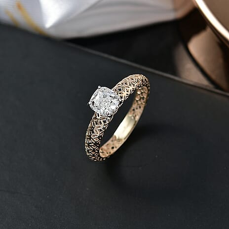 Luxuriant 9K Yellow Gold SGL Certified Lab Grown Diamond (SI-GH) Solitaire Ring 1.00 Ct.