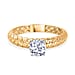 LUXURIANT 1 Ct. Lab Grown Diamond Solitaire Ring in 9K Yellow Gold SGL Certified (SI-GH)