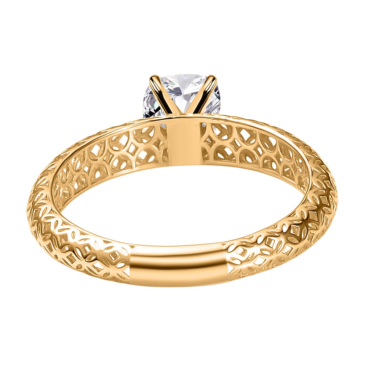 Luxuriant 1carat Lab Grown Mirage Ring in 9K yellow Gold