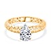 LUXURIANT 1 Ct. Lab Grown Diamond Solitaire Ring in 9K Yellow Gold SGL Certified (SI-GH)