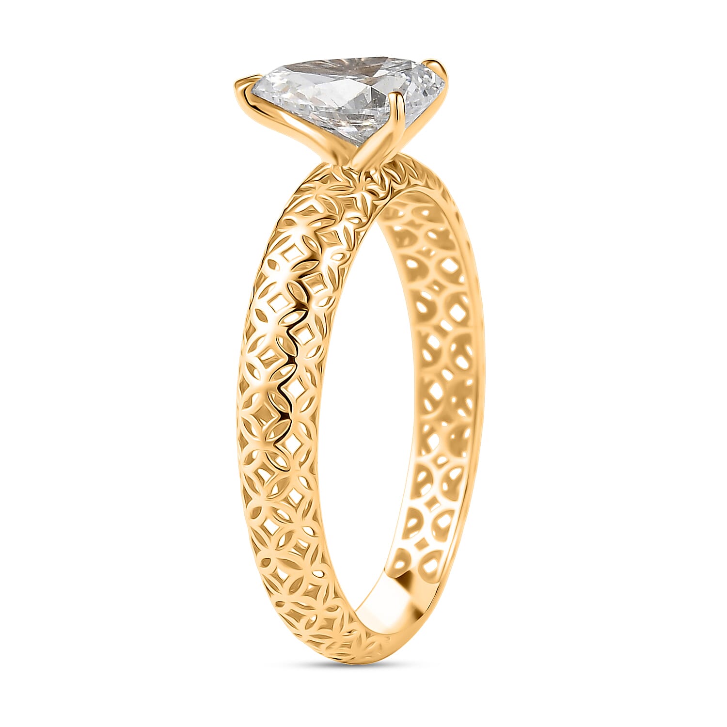 Luxuriant 1carat Lab Grown Mirage Ring in 9K yellow Gold