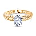 LUXURIANT 1 Ct. Lab Grown Diamond Solitaire Ring in 9K Yellow Gold SGL Certified (SI-GH)