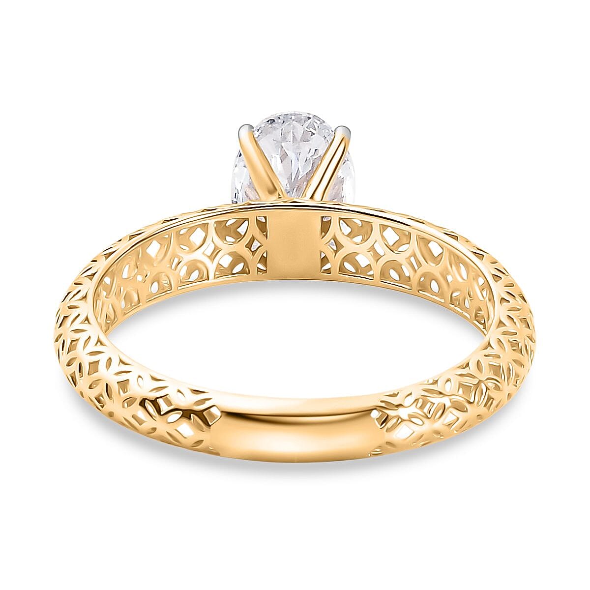 Luxuriant 1carat Lab Grown Mirage Ring in 9K yellow Gold
