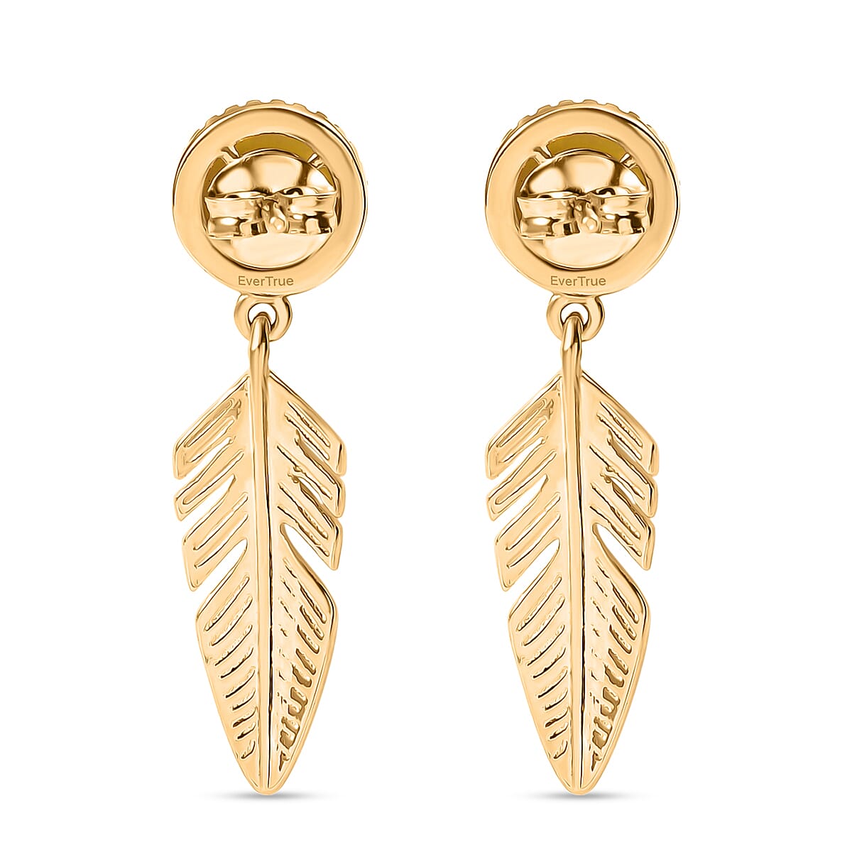 EverTrue Connemara Marble Earring in Yellow Gold Tone 4.28 Ct.