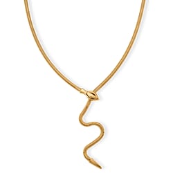 Designer inspired -  Serpent  Necklace (Size - 24.50) in Yellow Gold Tone