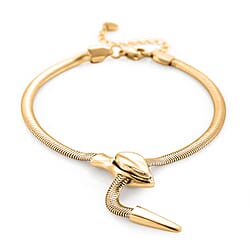 Sleek Snake Bracelet (Size - 9) in Silver Tone