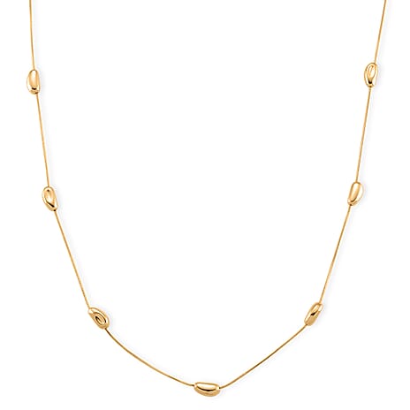 Designer Inspired Nugget Necklace (Size - 24) in Yellow Gold Tone