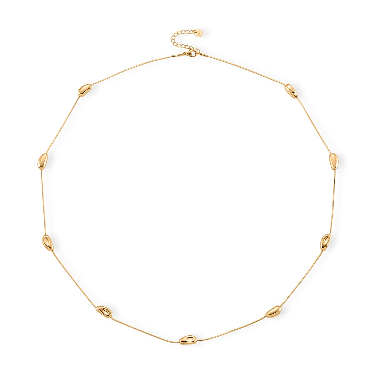 Designer Inspired Nugget Necklace (Size - 24) in Yellow Gold Tone