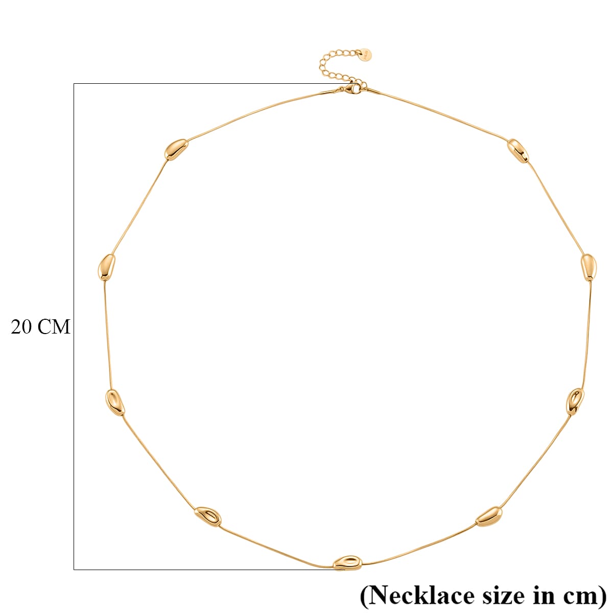 Designer Inspired Nugget Necklace (Size - 24) in Yellow Gold Tone