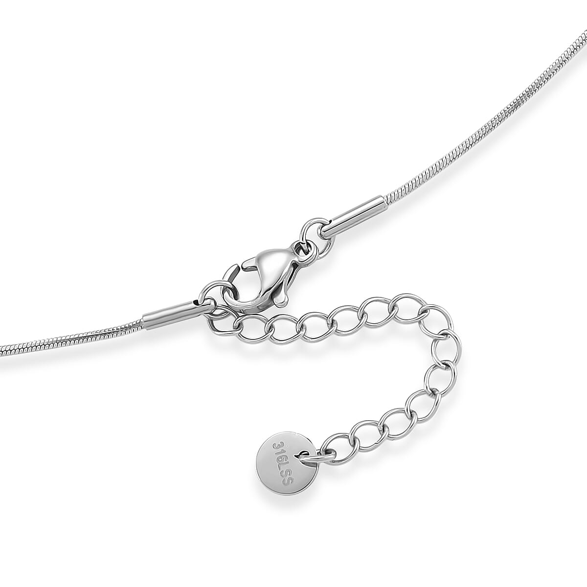 Designer Inspired Nugget Necklace (Size - 24) in Silver Tone