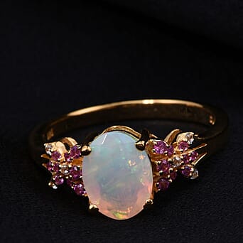 https://tjcuk.sirv.com/Products/82/7/8272942/D-Joy-Ethiopian-Opal-Pink-Sapphire-White-Zircon-Ring-in-18K-YG-Plating_8272942_1.jpg?w=342&h=342