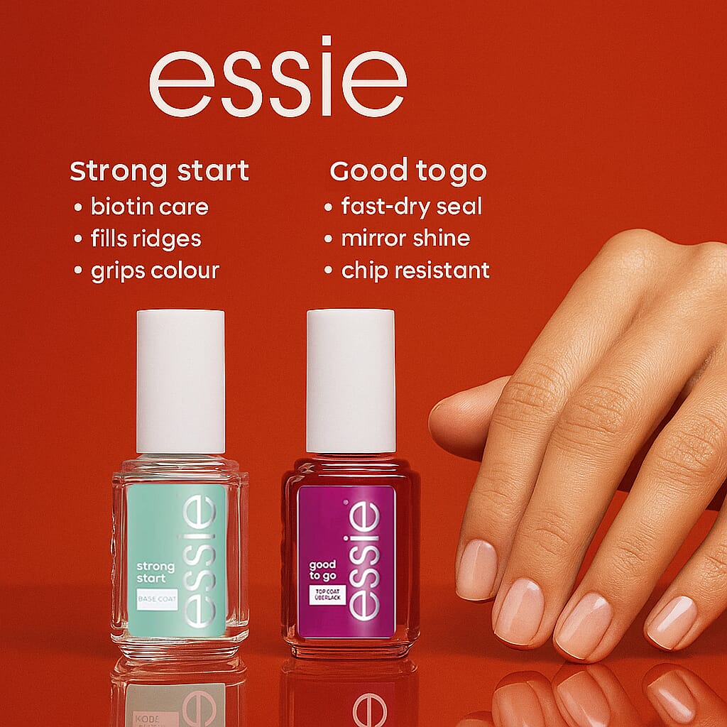 ESSIE 2 Piece Nail Care Set (Top Coat & Base Coat)