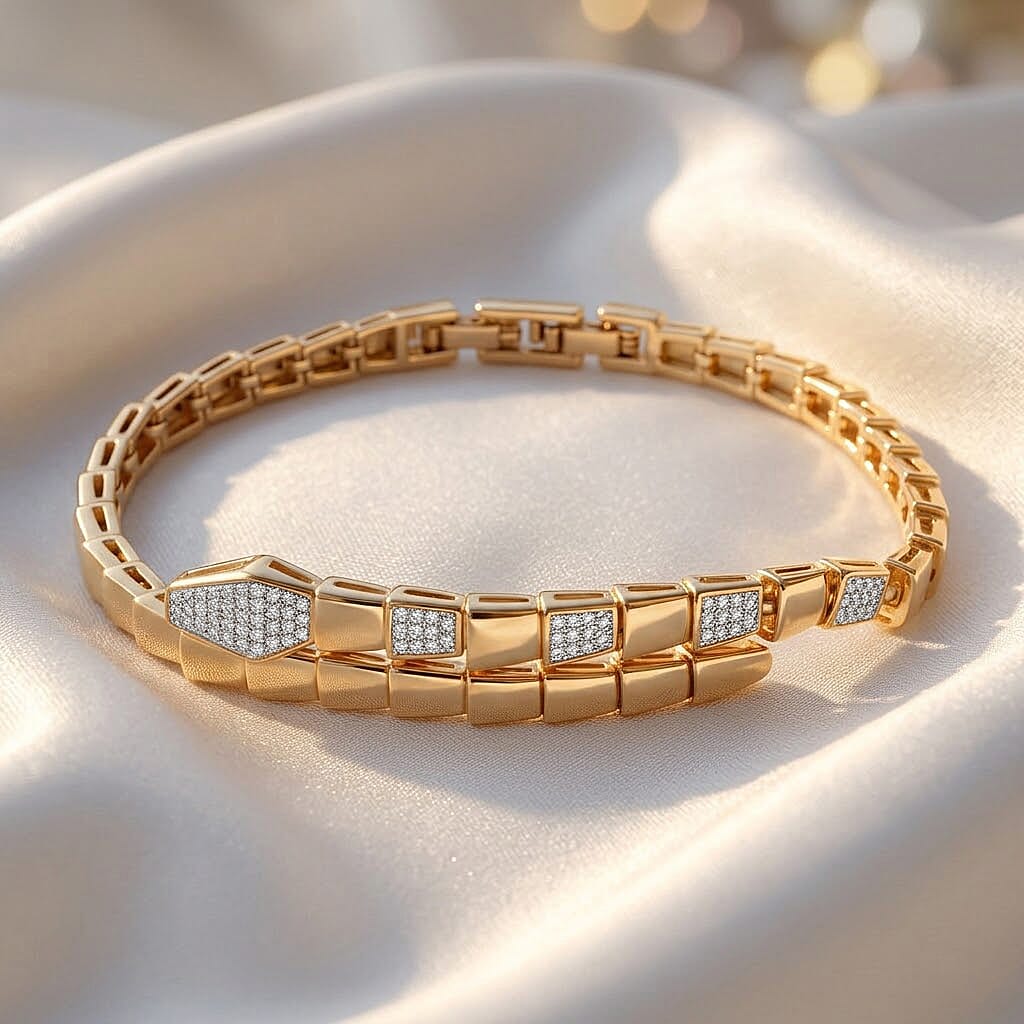 Designer Inspired- Yellow Cubic Zirconia Bracelet (Size - 7.5)