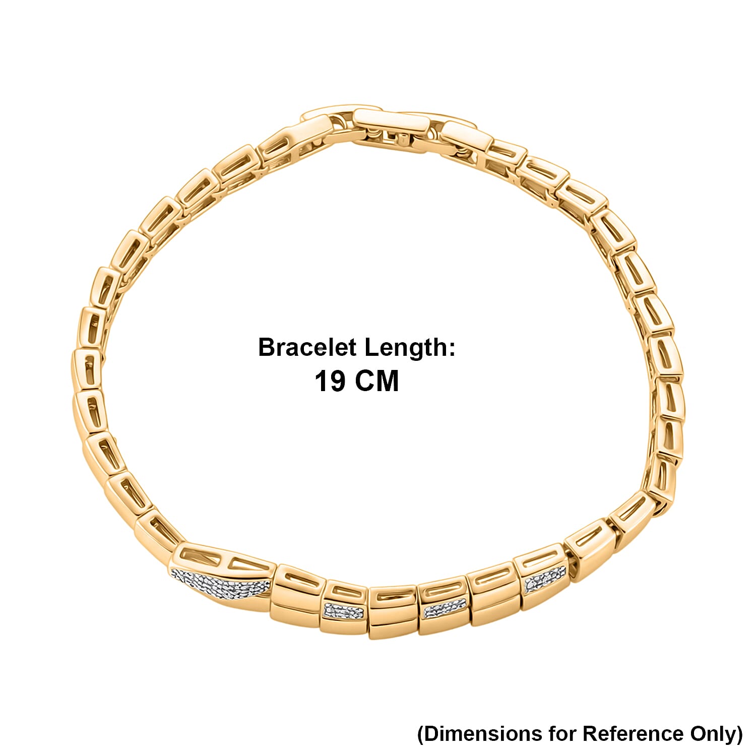 Designer Inspired- Yellow Cubic Zirconia Bracelet (Size - 7.5)