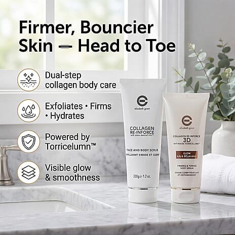 Elizabeth Grant Collagen Body Scrub (260g) - Glow Serum (200 ml)