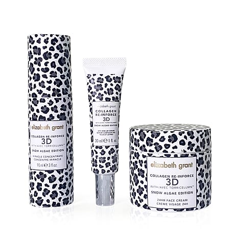 THE GRAND BEAUTY LAUNCH 2025- Elizabeth Grant Collagen Snow AlgaeTrio - 2025 Edition 24 Hour Face Cream, Collagen 3D Eye and Lip serum