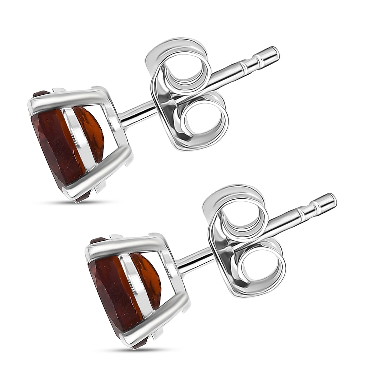 Cherry Citrine Earring with Push Back in Platinum Overlay Sterling Silver 1.72 Ct.