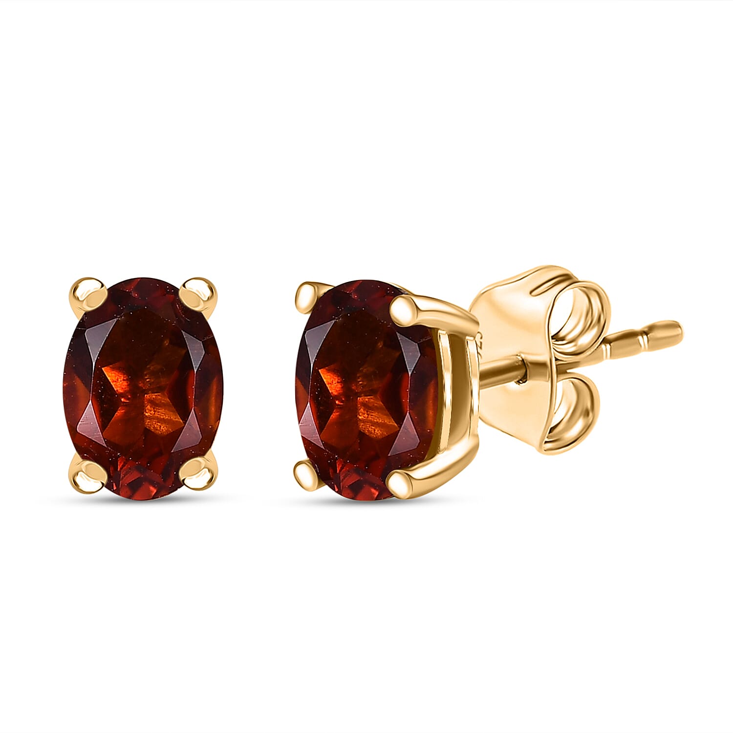 Cherry Citrine Earring with Push Back in 14K Gold Overlay Sterling Silver 1.72 Ct.
