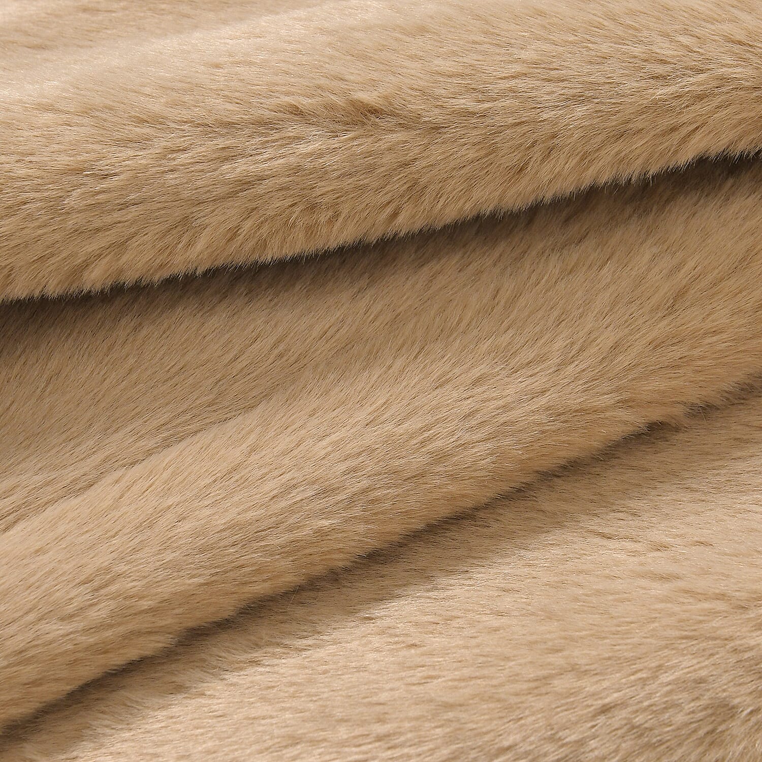 Super Soft Plush Hat and Scarf Set - Light Brown