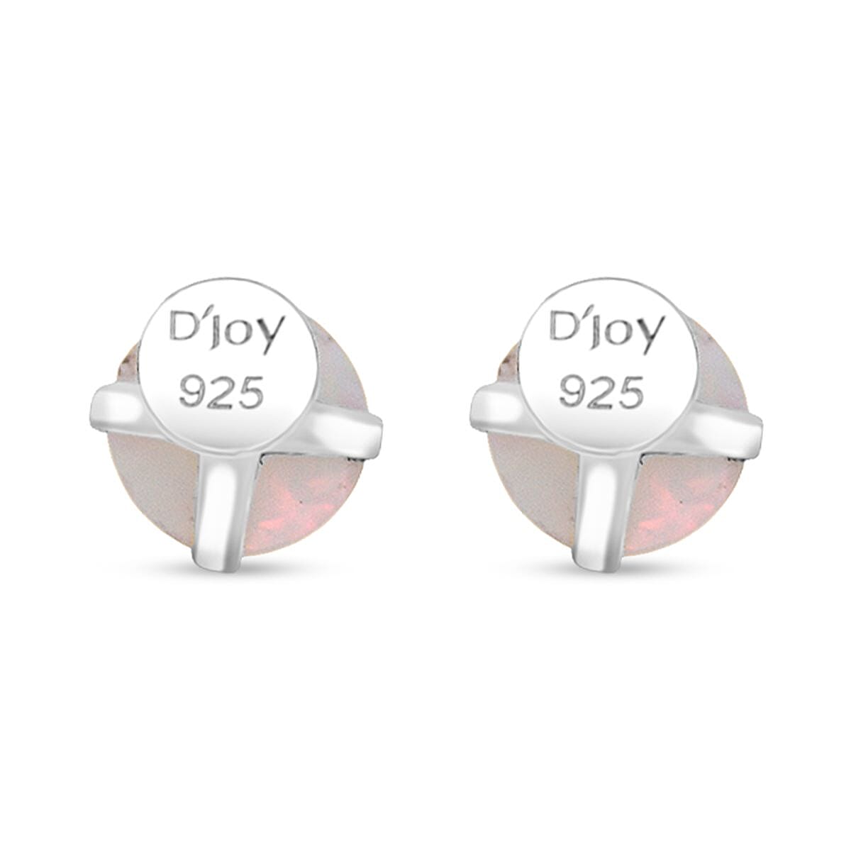 D'Joy Ethiopian Opal Earring in Rhodium Overlay Sterling Silver 1.00 Ct.
