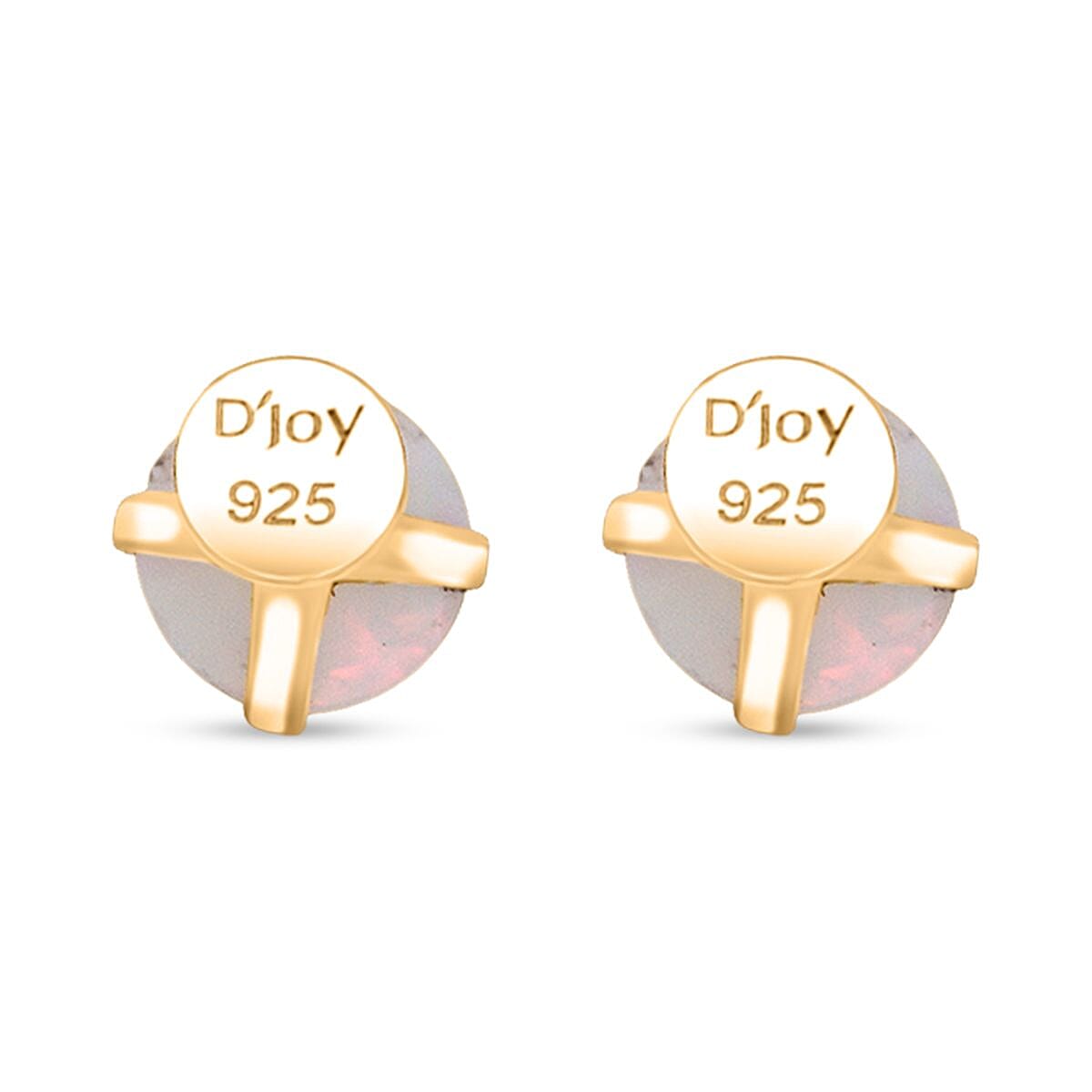 D'Joy Ethiopian Opal Earring in Yellow Gold Plated Sterling Silver 1.00 Ct.