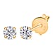 LUXURIANT Lab Grown Diamond Solitaire Stud Earring with Push Back in Rose Gold Plated Sterling Silver (SI-GH)