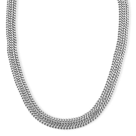 Triple Curb Link Necklace (Size 17.5)