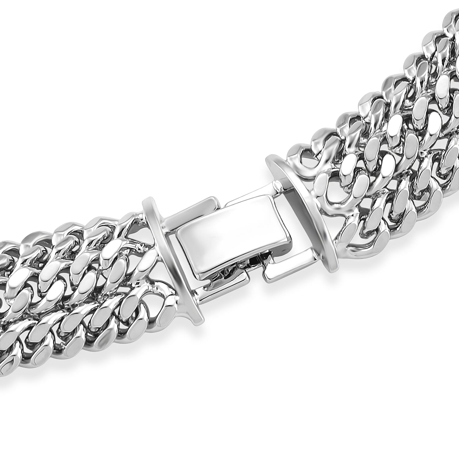 Triple Curb Link Necklace (Size 17.5)