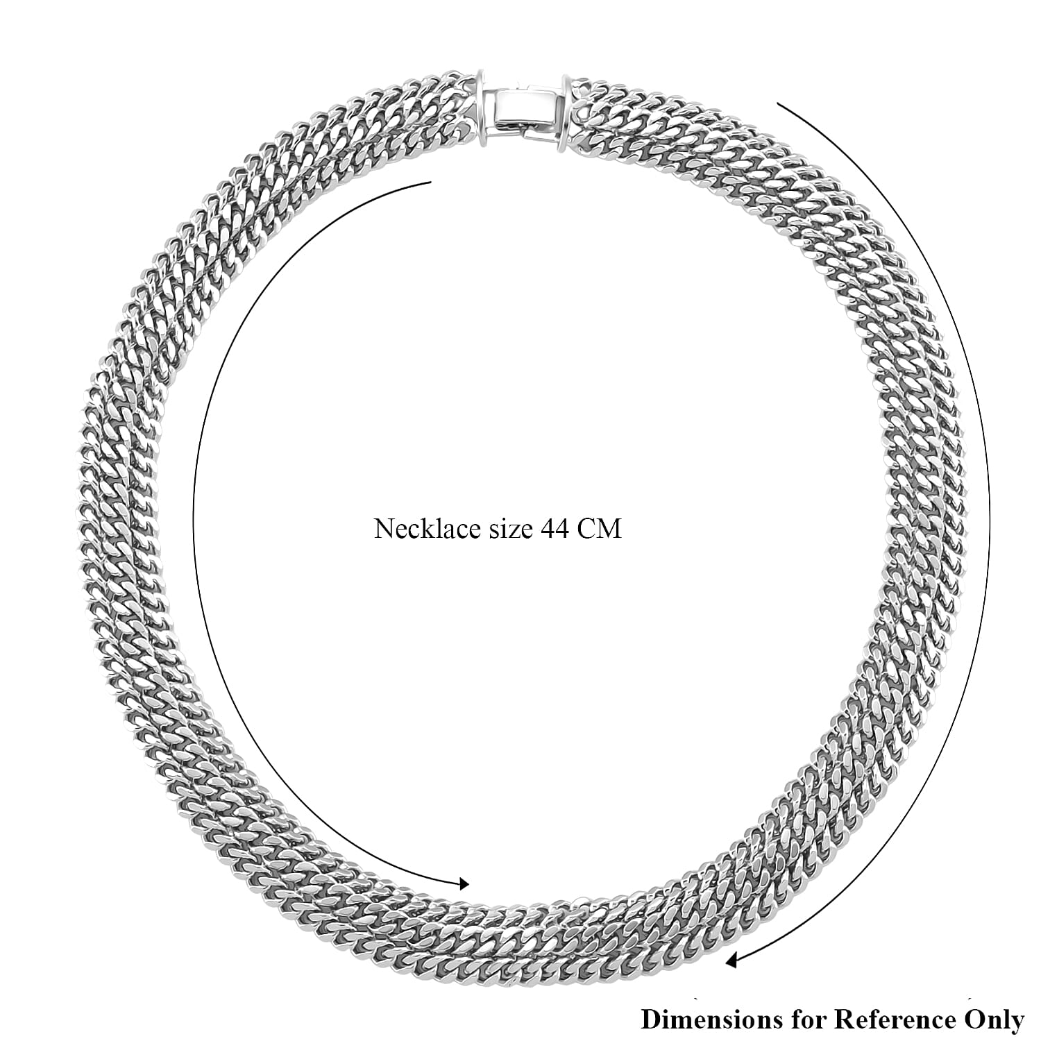 Triple Curb Link Necklace (Size 17.5)