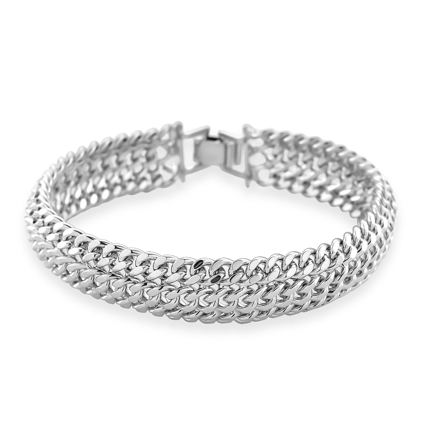 Triple Curb Link Bracelet (Size 7.75)