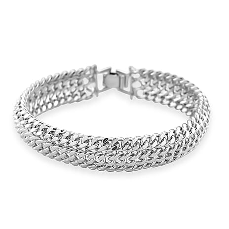 Link Bracelet (Size 7.75) in Silver Tone