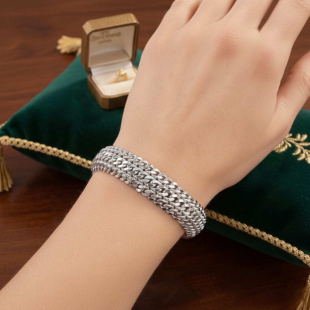 Triple Curb Link Bracelet (Size 7.75)