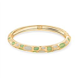 Enameled Bangle  in Yellow Gold Tone