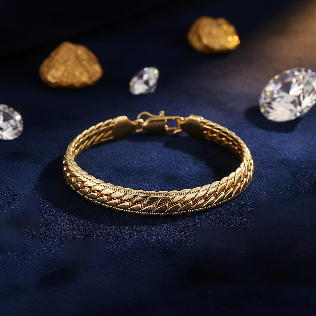 Bracelet (Size 7.5) in Yellow Gold Plated