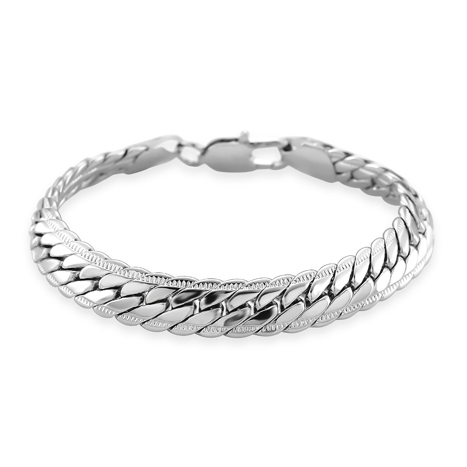 Bracelet (Size 7.25) in White Gold Plated