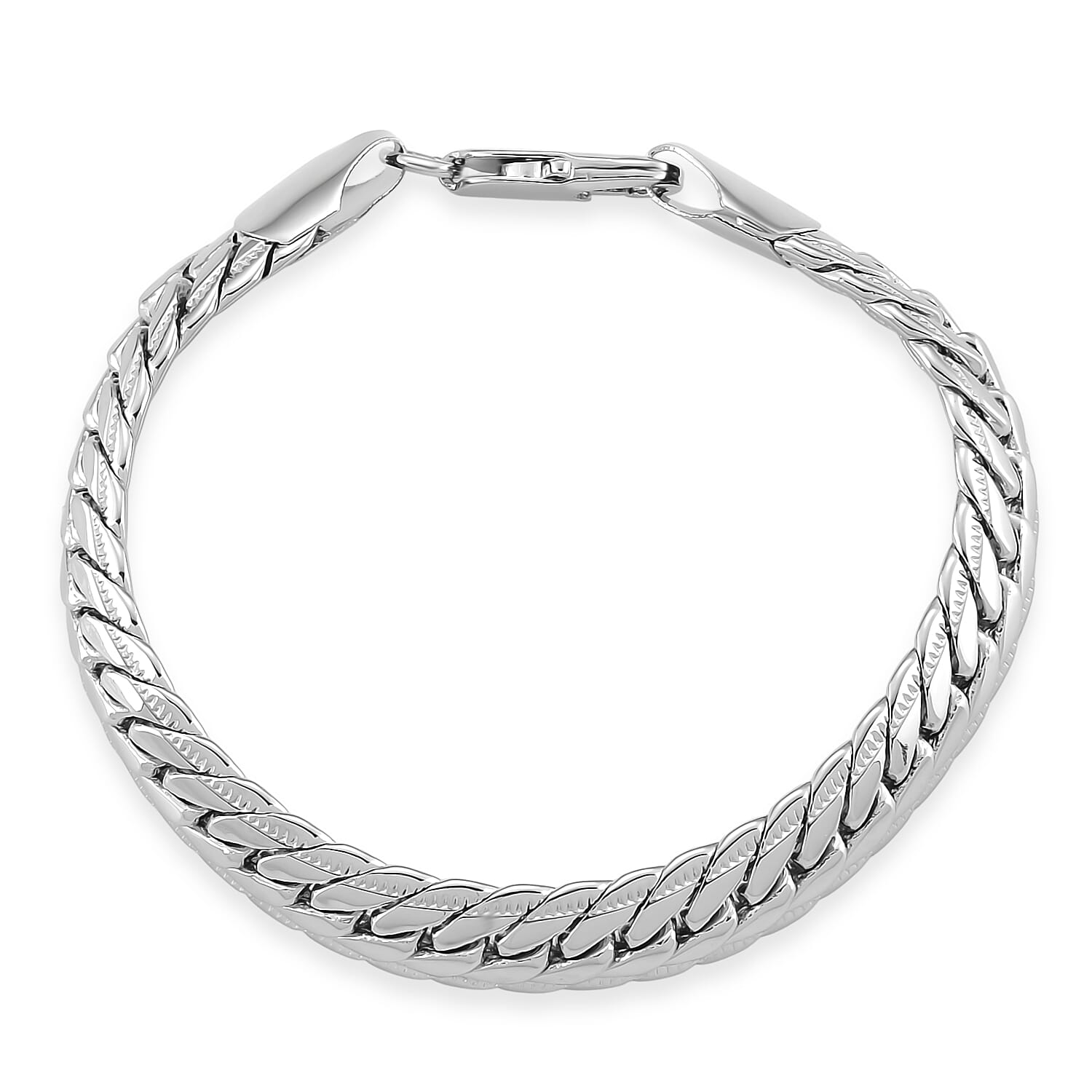 Bracelet (Size 7.25) in White Gold Plated