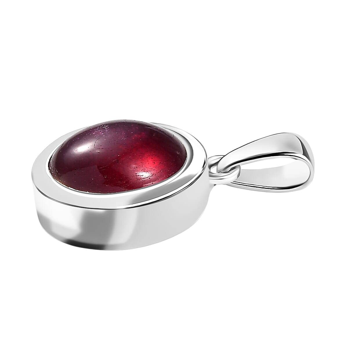 D'Joy Cabo Delgado Ruby Solitaire Pendant in Rhodium Overlay Sterling Silver 6.44 Ct.