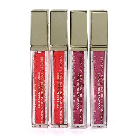 Elizabeth Grant Collagen Re-Inforce Plumping Lip Shine Double Up Duo - Lip Shine Coral x2, Lip Shine Pink x2