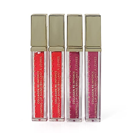 Elizabeth Grant Collagen Re-Inforce Plumping Lip Shine Double Up Duo - Lip Shine Coral x2, Lip Shine Pink x2